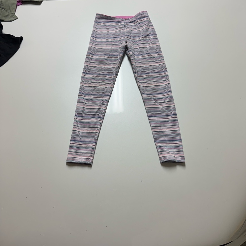 Tea Collection Pink, Gray & Purple Striped Girls' Leggings